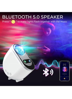 AL RAID Galaxy Aurora Projector 3-in-1 LED Northern Lights & Star Projector with Bluetooth Speaker & 6 White Noise Options Starry Moon Light for Adults & Kids Gift  - Image 4