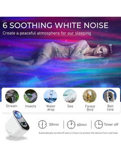AL RAID Galaxy Aurora Projector 3-in-1 LED Northern Lights & Star Projector with Bluetooth Speaker & 6 White Noise Options Starry Moon Light for Adults & Kids Gift  - Image 5