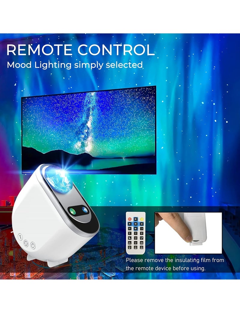 Galaxy Aurora Projector 3-in-1 LED Northern Lights & Star Projector with Bluetooth Speaker & 6 White Noise Options Starry Moon Light for Adults & Kids Gift