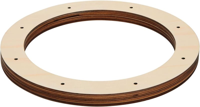 Haoser 4 Pack Wooden Wreath Ring with Pre-Cut Holes for Crafts, Home Decor, Wall Door Hanging Wreaths, Floral Hoop Garland, ooden Craft Floral Hoop Rings,0.2 Inches Thick (Inner 9In x Outer 11.5IN) - Image 4