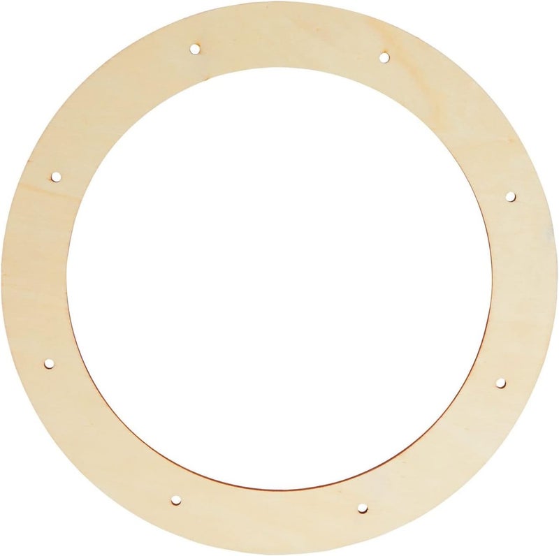 Haoser 4 Pack Wooden Wreath Ring with Pre-Cut Holes for Crafts, Home Decor, Wall Door Hanging Wreaths, Floral Hoop Garland, ooden Craft Floral Hoop Rings,0.2 Inches Thick (Inner 9In x Outer 11.5IN) - Image 5