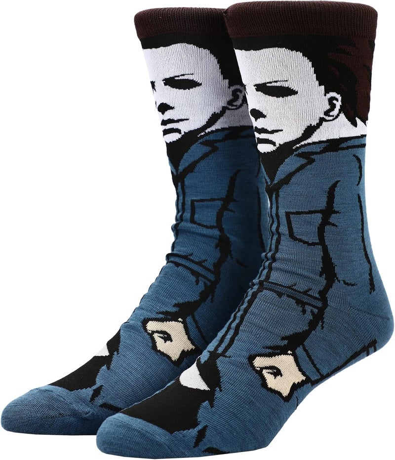Friday The 13Th Mike Meyers 360 Character Crew Sock