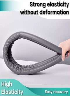 fashionhome Set of 3 Foamed Cotton Door Bottom Noise Reduction Sound Proof Door Sweeps Weather Stripping Adjustable Under Door Windows Sealing Strip Grey 93 cm  - Image 3