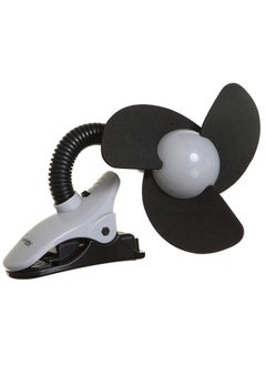 dreambaby Deluxe Ezy-Fit Clip On Fan With Soft Fins - Perfect For Strollers, Cribs, Wheelchairs, Beach, Pool, Much More!, Black/Grey-1 Count (Pack Of 1)  - Image 2