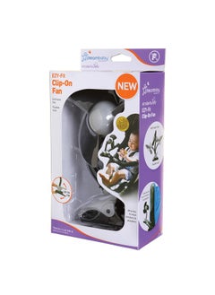 dreambaby Deluxe Ezy-Fit Clip On Fan With Soft Fins - Perfect For Strollers, Cribs, Wheelchairs, Beach, Pool, Much More!, Black/Grey-1 Count (Pack Of 1)  - Image 5
