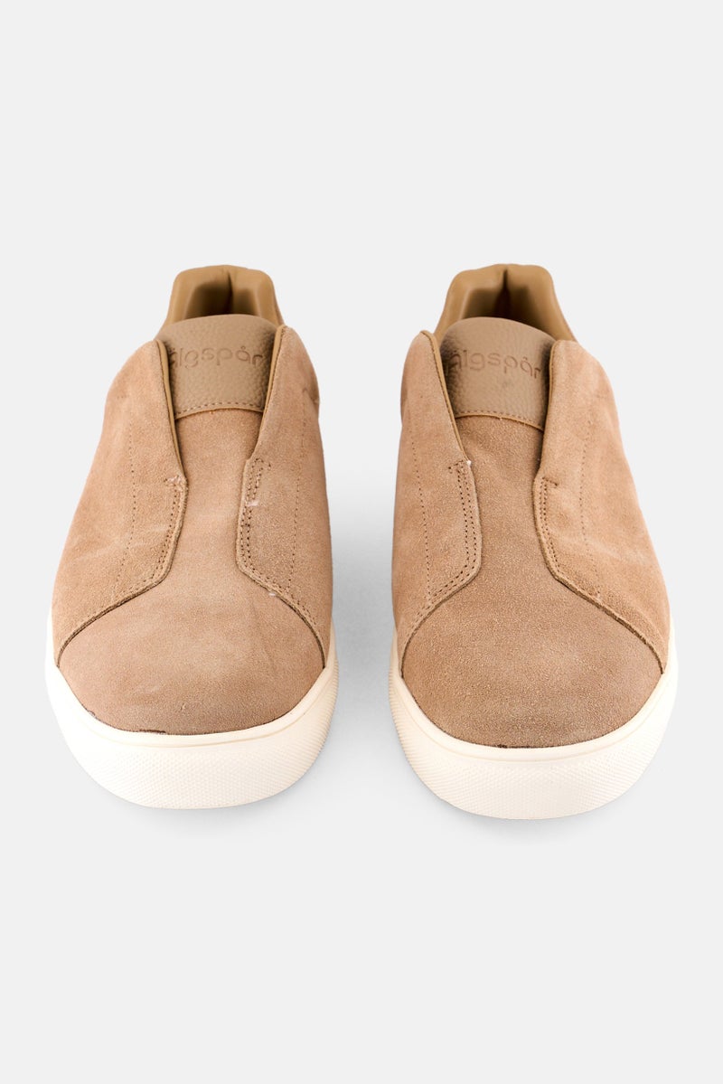 Algspar Men Slip On Casual Shoes, Taupe - Image 4