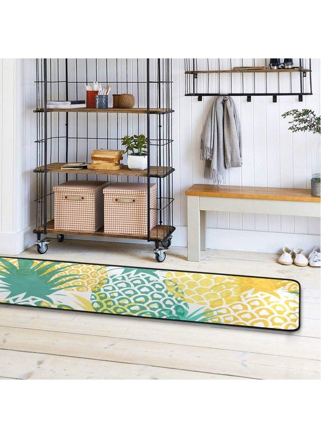 senya Pineapple Tropical Fruit Kitchen Rugs Nonslip Soft Doormats Bath Carpet Floor Runner Area Rugs For Home Dining Living Room Bedroom 72" X 24" - Image 4