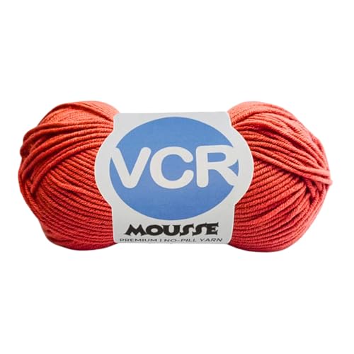 VCR 4ply Bright Carrot Yarn, 100 Grams Hank, 190 Meters Length, Acrylic Ball for Crochet and Knitting, Soft Crosia Threads, Pack of 1 Yarn, Suitable for DIY Crafts - Image 1