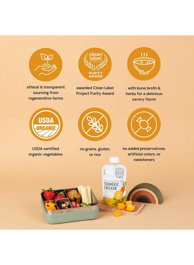 سيرينتي كيدز هريس مرق العظام للأطفال من عمر 7 أشهر فما فوق مصنوع من خضراوات عضوية - حاصل على جائزة Clean Label Project Purity - عبوة 3.5 أونصة خالية من مادة BPA - عبوة متنوعة - 6 قطع - هريس الأطفال - مرق العظام للأطفال - Image 5