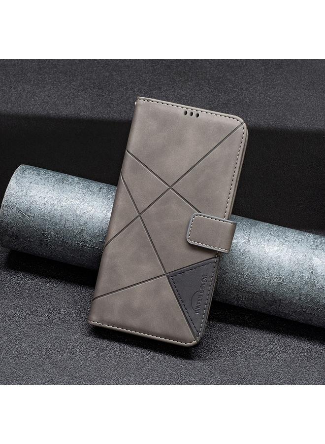 S-TOP Case For Honor 200 Lite Global Magnetic Buckle Rhombus Texture Leather Phone Case - Image 2
