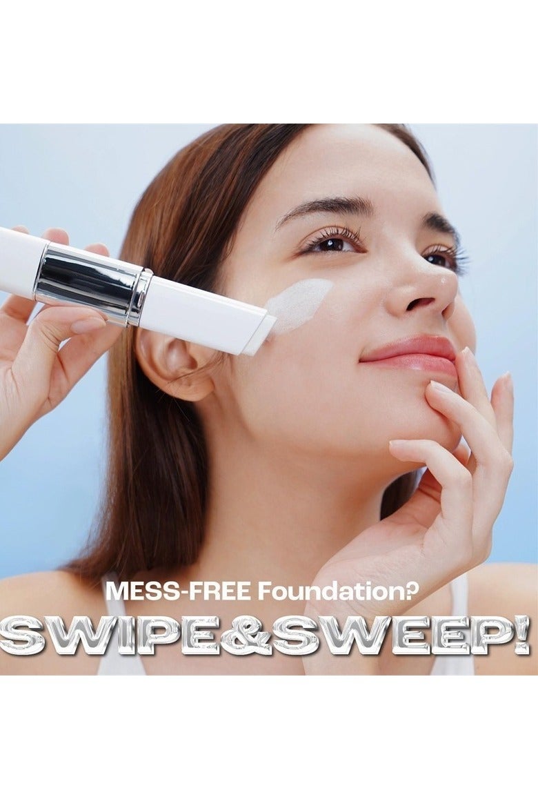 Cover Cream Stick V - Korean Color Changing Foundation with Detachable Brush - Full to Medium Coverage Foundation (201 light - Image 2