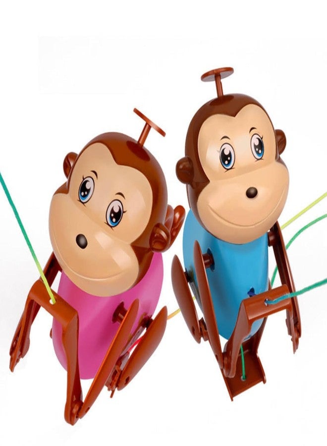 MAPA PLAY Rope-Climbing Monkey, Funny String-Climbing Monkey Toy Pull and Climb Monkey Pull String Monkey Interactive Toy with Funny Sound Effect for Children - Image 1