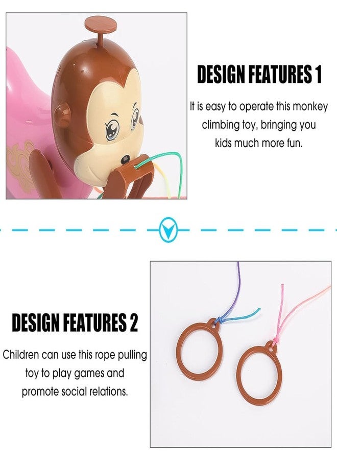 MAPA PLAY Rope-Climbing Monkey, Funny String-Climbing Monkey Toy Pull and Climb Monkey Pull String Monkey Interactive Toy with Funny Sound Effect for Children - Image 4