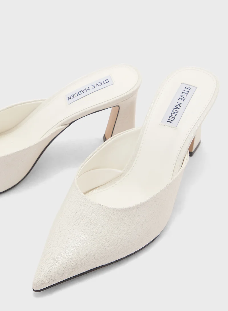 STEVE MADDEN Emmie Pointed Toe Mid Heel  Pumps