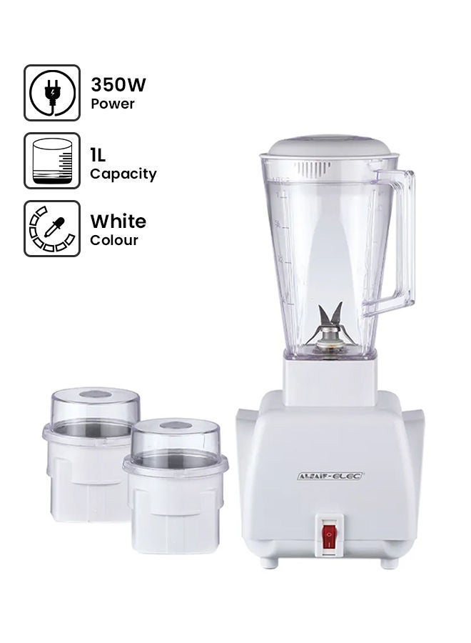 ALSAIF-ELEC Electric Blender 1 L 350 W E06019 White - Image 1