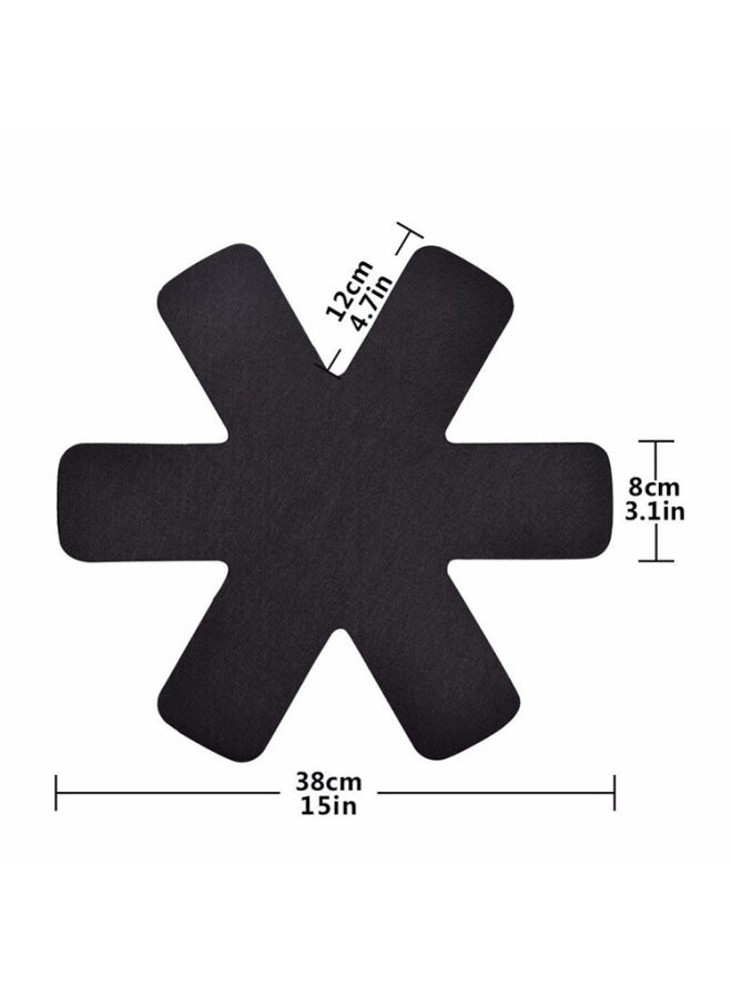 Felt Pot Pad Black Non-woven Pot Pad Non-stick Non-slip Heat Insulation Pad Protective Pad Six-claw Non-slip-Color:red Solid Color-Specifications:matching Opp Bag  - Image 4