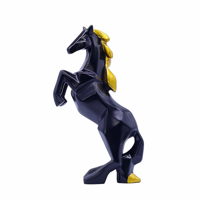 AABCO Poly Resin Running Horse 10 Inch Black for Home Office Decor Gifting 6 x 6 x 26 cm - Image 1