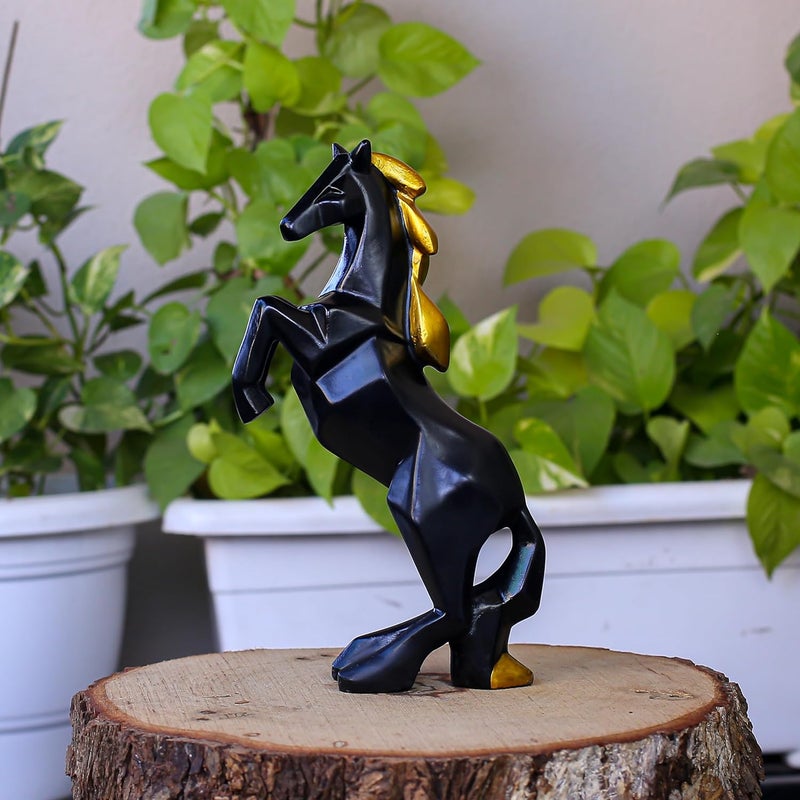 AABCO Poly Resin Running Horse 10 Inch Black for Home Office Decor Gifting 6 x 6 x 26 cm - Image 5