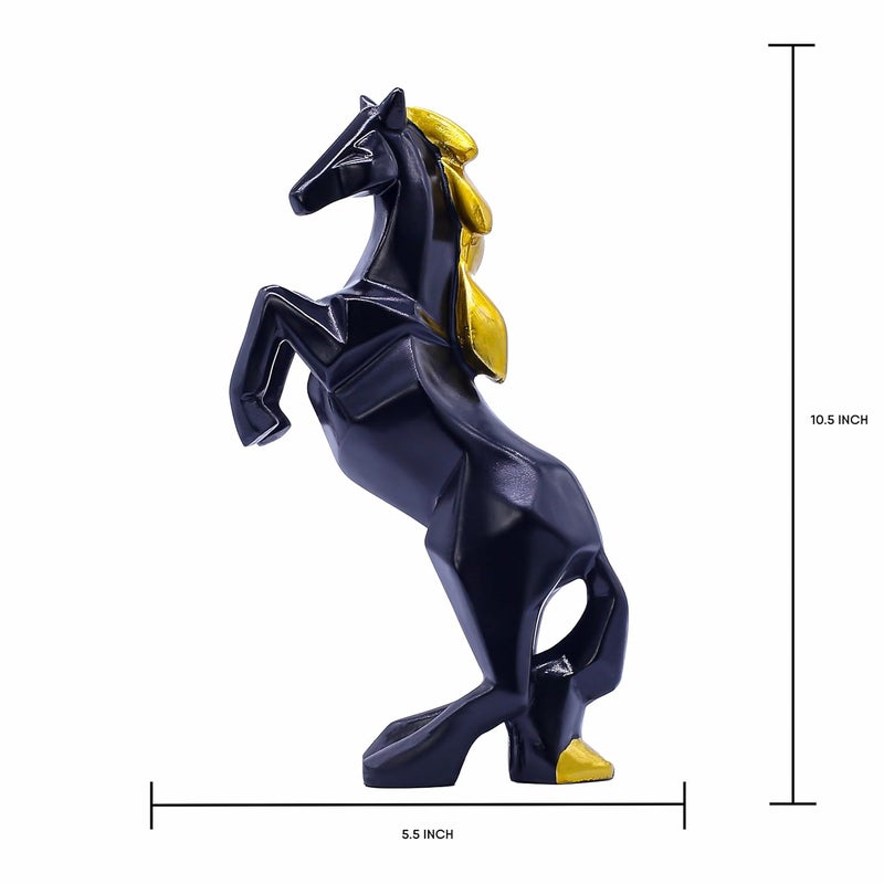 AABCO Poly Resin Running Horse 10 Inch Black for Home Office Decor Gifting 6 x 6 x 26 cm - Image 4