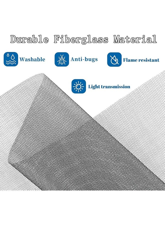 Poaker Custom Fiber Fly Insect Net Anti Mosquito Bug For Windows Doors And Patio Premium Pet Screen Net Barrier Invisible 1.5 Meter 3 Feet - Image 5