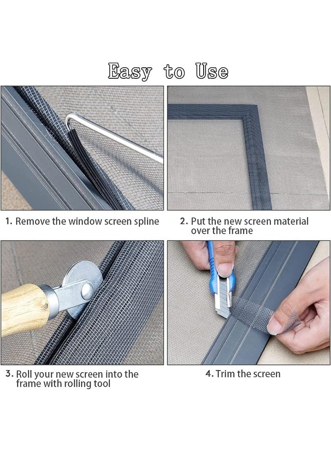Poaker Custom Fiber Fly Insect Net Anti Mosquito Bug For Windows Doors And Patio Premium Pet Screen Net Barrier Invisible 1.5 Meter 3 Feet - Image 4