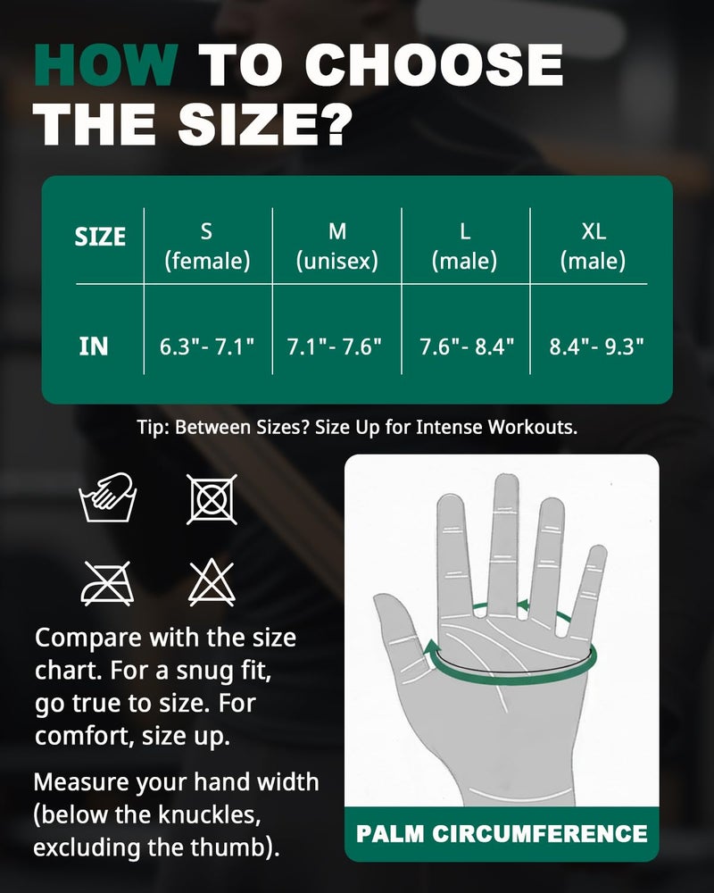 Trideer Weight Lifting Gloves for Women Men with Wrist Support, Workout Gloves Women Full Palm Protection for Gym Training, Fitness, Weightlifting & Pull Ups - Image 5