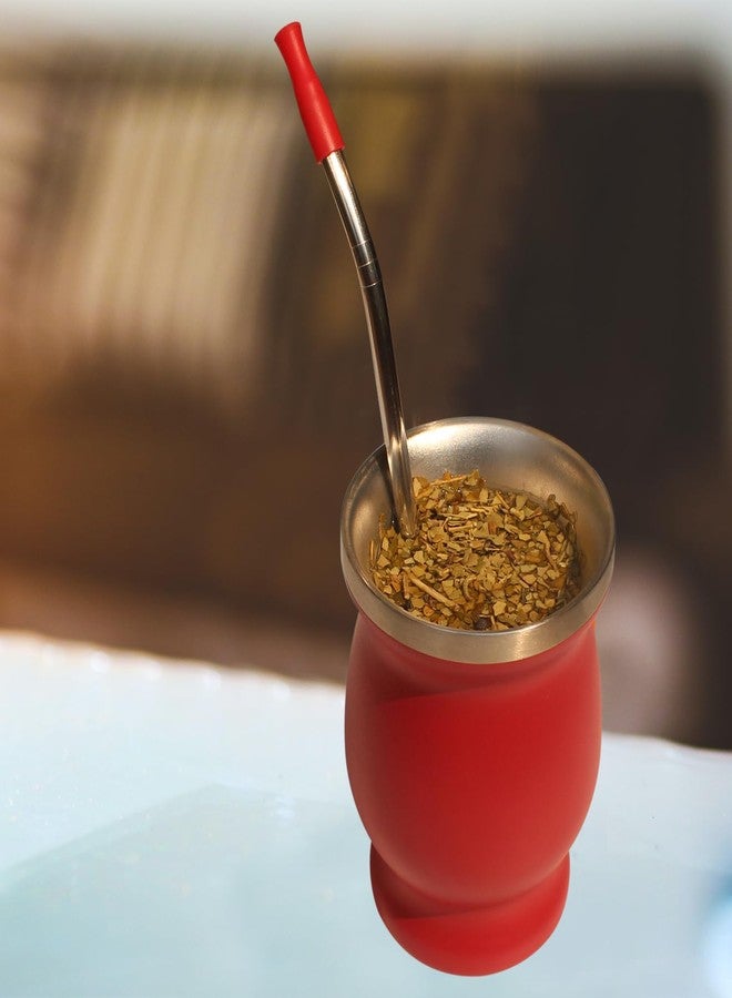 Beruth Reusable Bombilla Yerba Mate Straw - Stainless Steel Removable Spoon Style Filter with Soft Silicone Tip - Metal Straw for Drinking Loose Leaf Tea, Coffee - Includes Cleaning Brush by Beruth - Image 5