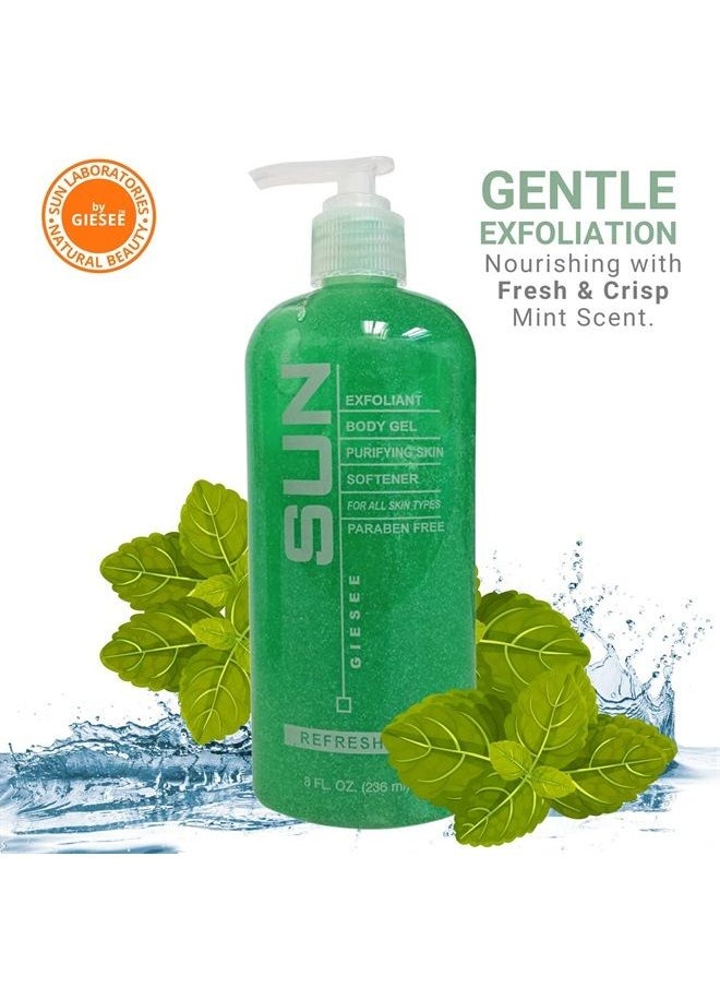 Sun Laboratories by Giesee - Exfoliating Gel and Mitt for Cleansing and Softening Skin - 1 8 fl. oz. Bottle - Image 1
