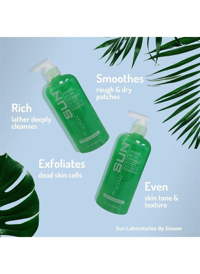 Sun Laboratories by Giesee - Exfoliating Gel and Mitt for Cleansing and Softening Skin - 1 8 fl. oz. Bottle - Image 1