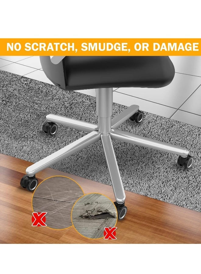 360 Luggage Swivel Wheels Replacement Office Chair Wheel Safe for All Floor, No Mats Needed, Heavy-Duty 1000lbs,Noise Free Smooth Gliding, Universal Fit Casters Set of 5 - Image 4
