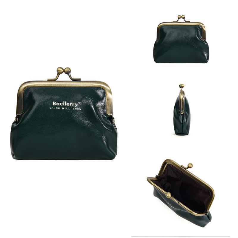 New Women''s Coin Purse baellerry Retro Wax Leather Mini Women''s Bag Fashion Storage Bag - Image 1