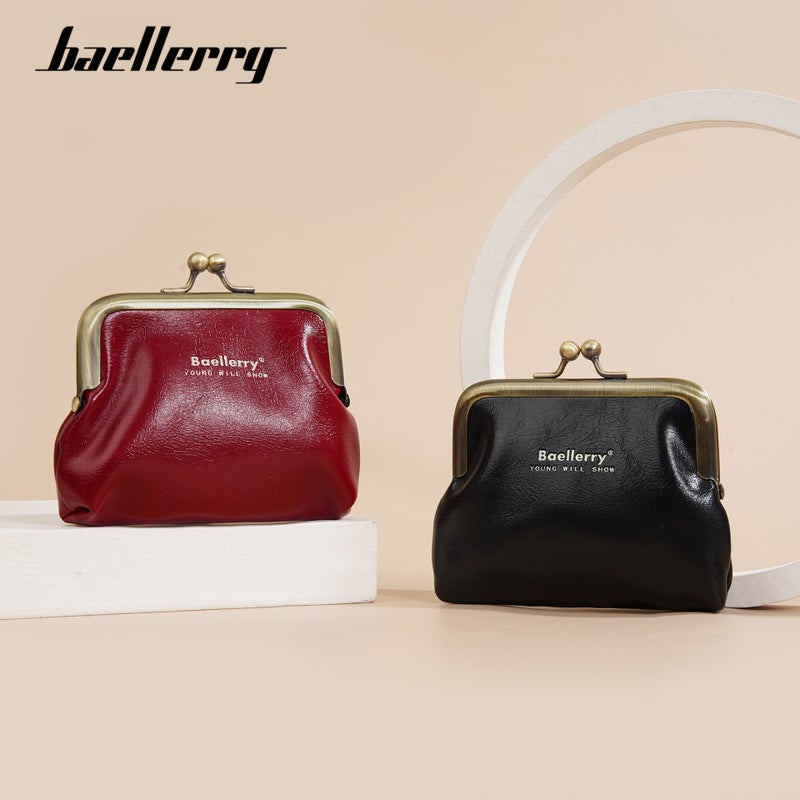 New Women''s Coin Purse baellerry Retro Wax Leather Mini Women''s Bag Fashion Storage Bag - Image 2