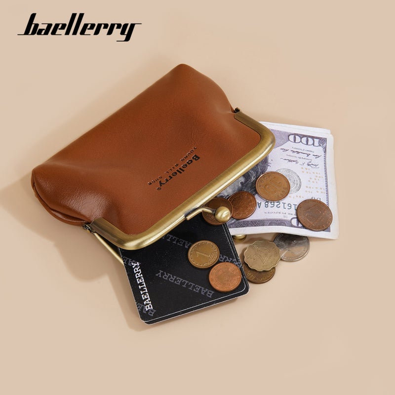 New Women''s Coin Purse baellerry Retro Wax Leather Mini Women''s Bag Fashion Storage Bag - Image 3