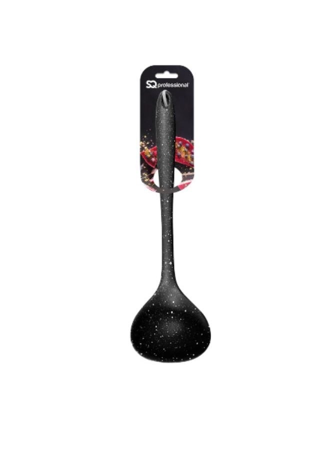 Generic Non Stick Silicone Soup Ladle For Cooking Heat Resistant -Granite Black  - Image 1