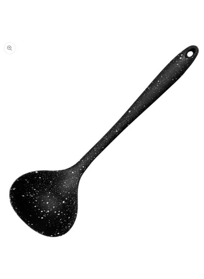 Generic Non Stick Silicone Soup Ladle For Cooking Heat Resistant -Granite Black  - Image 3