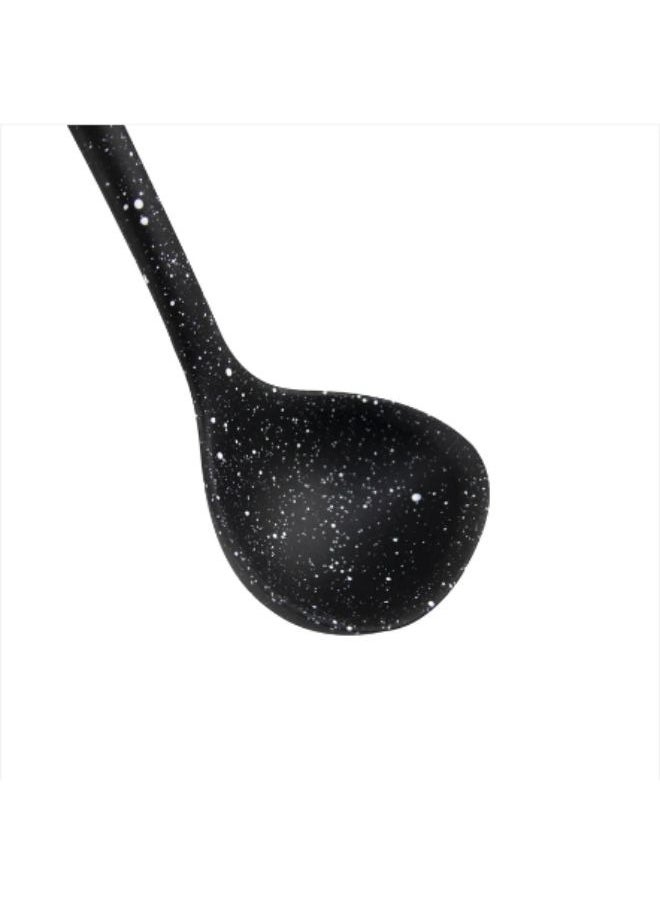 Generic Non Stick Silicone Soup Ladle For Cooking Heat Resistant -Granite Black  - Image 2