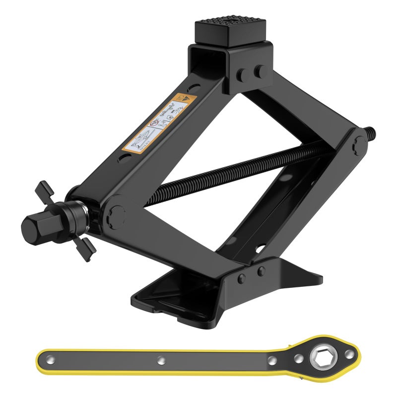 Universal Car Jack Kit Scissor Jack for Car 3 Ton 6614 LBS Spare Tire Changing KitPortable Tire Jack Repair Kit with Lug WrenchCar Lifting Jack for AutoSUVMPV