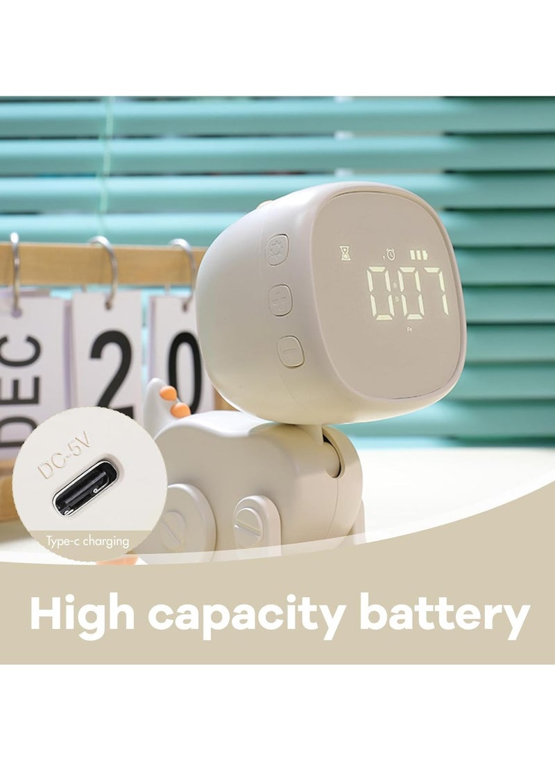 Small Dinosaur Alarm Clock Alarm Clock, Variety Small Dinosaur Alarm Clock with Night Light, Kids Sleep Trainer Boys and Girls Wake Up Time Comes with 3 Sets of Alarm Clock Snooze Function Adjustable Sound and Brightness via USB Charging