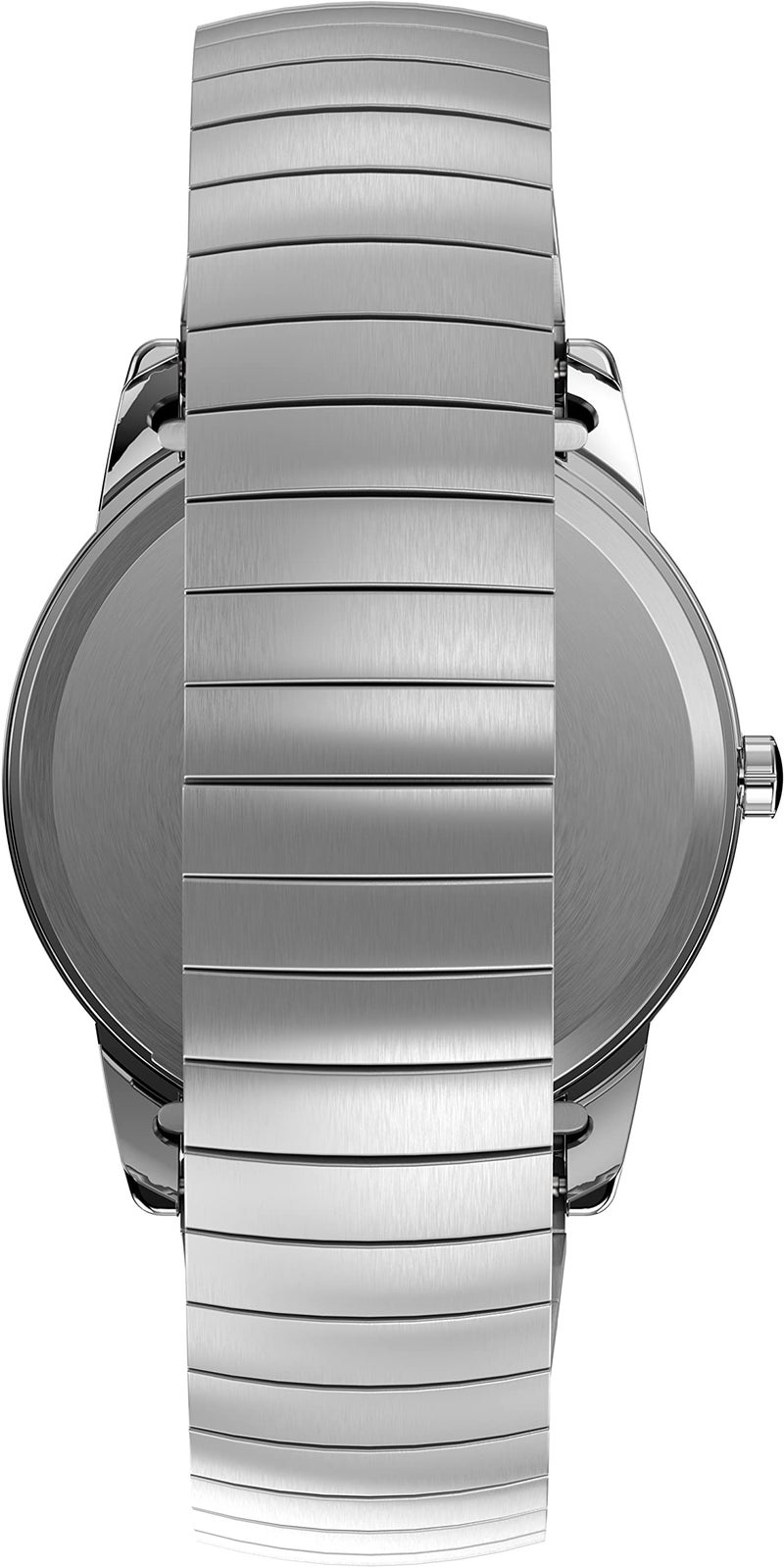 Timex Men's Easy Reader 35mm Watch – Silver-Tone Case White Dial with Silver-Tone Tapered Expansion Band - Image 3