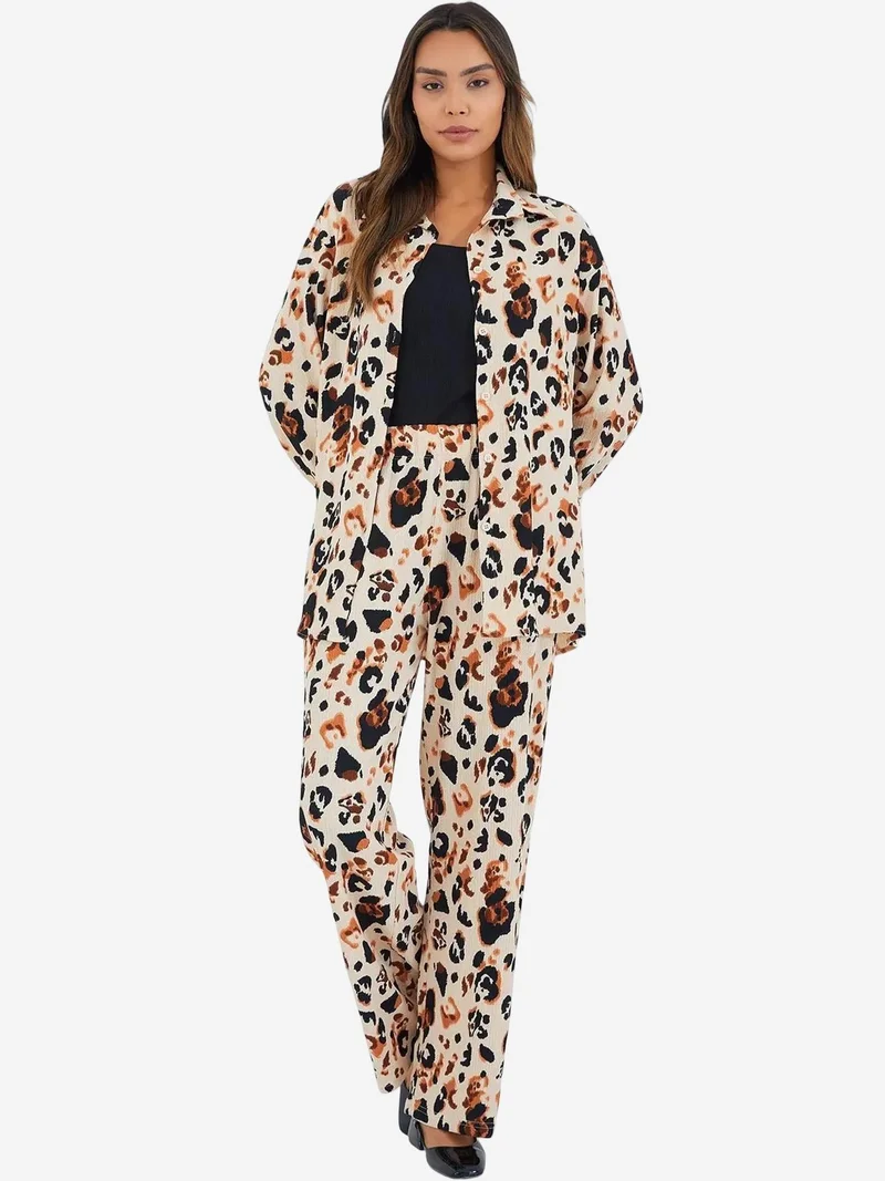 BDART Textured Long Sleeve Knit Shirt & Pants Knitted Co-ord Set