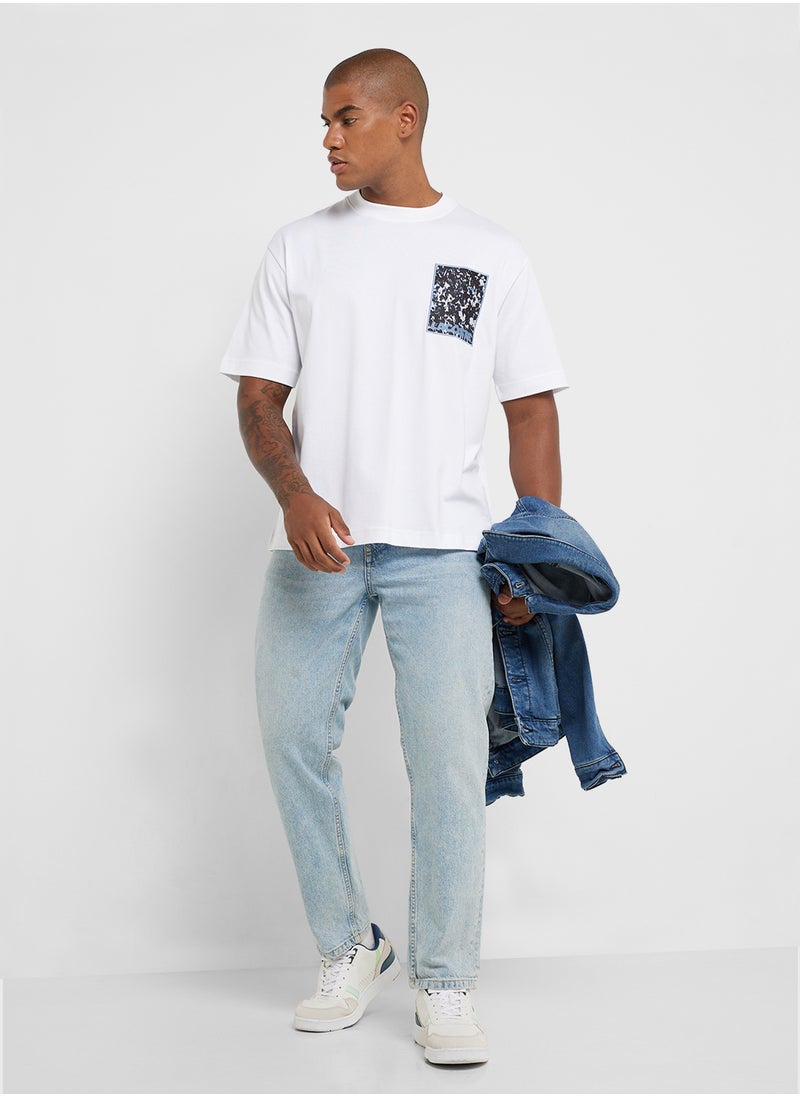 LACOSTE Logo Graphic Crew Neck Short Sleeve T-Shirt  - Image 4