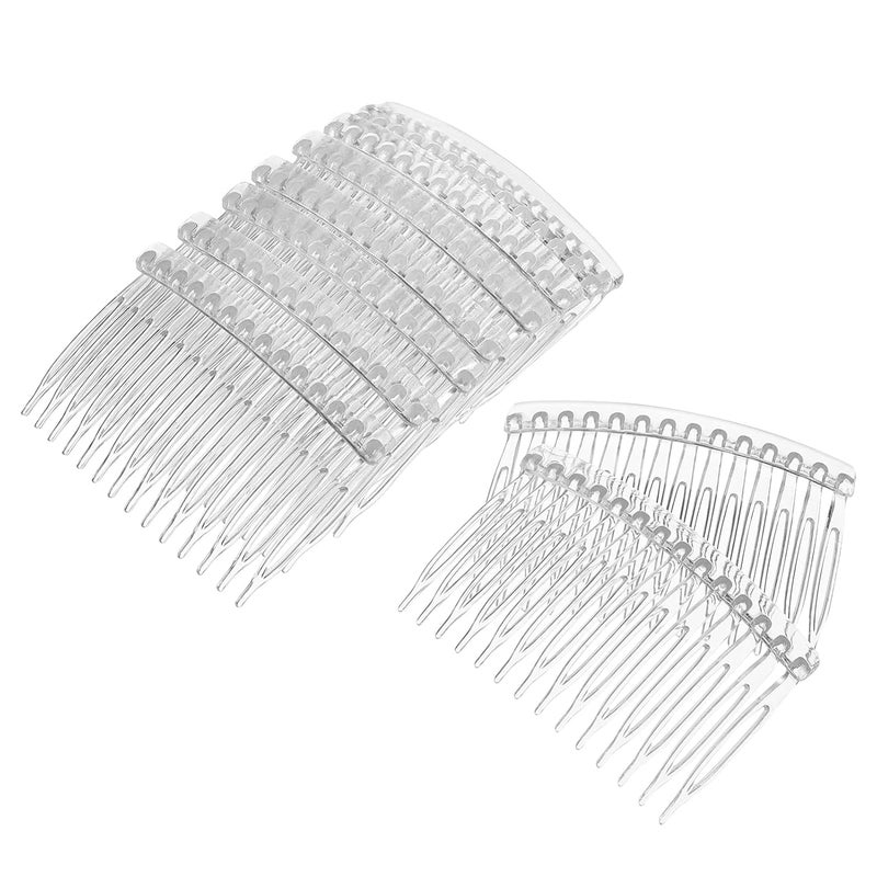 Minkissy Plastic Hair Comb Clips 10pcs Transparent Hair Side Combs for Women Decorative Hair Combs Veil Fixed Comb for Wedding