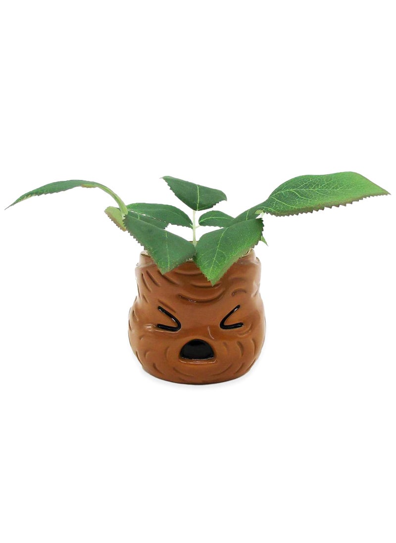 Silver Buffalo Silver Buffalo Harry Potter Mandrake Face Decorative Artificial Faux Greenery Plant in Ceramic 