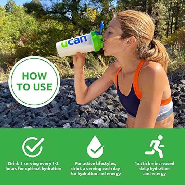 UCAN Hydrate Packets, Lemon-Lime, 12 Count (1.27 Ounce), Keto, Sugar-Free Electrolyte Replacement for Men & Women, Non-GMO, Vegan, Gluten-Free, Great for Runners, Gym-Goers, High Performance Athletes - Image 5
