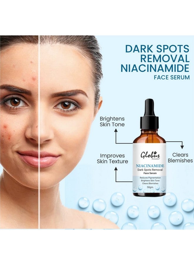 Globus Remedies Niacinamide Anti-Pigmentation Face Serum, Clarifying Serum for Dark Spots & Pigmentation, 50ml (Pack of 3) - Image 2