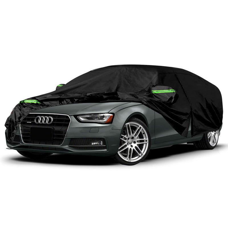 SPORTULI Waterproof Car Cover Replace for 2008-2025 Audi A4/S4 Sedan, 6 Layers All Weather Full Car Covers with Zipper Door & Windproof Bands for Snow Rain Dust Hail Protection (A4) - Image 1