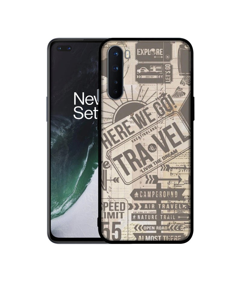 Casotec Travel Design Premium 2D Printed Metal Back Case Cover for OnePlus Nord 5G - Image 1