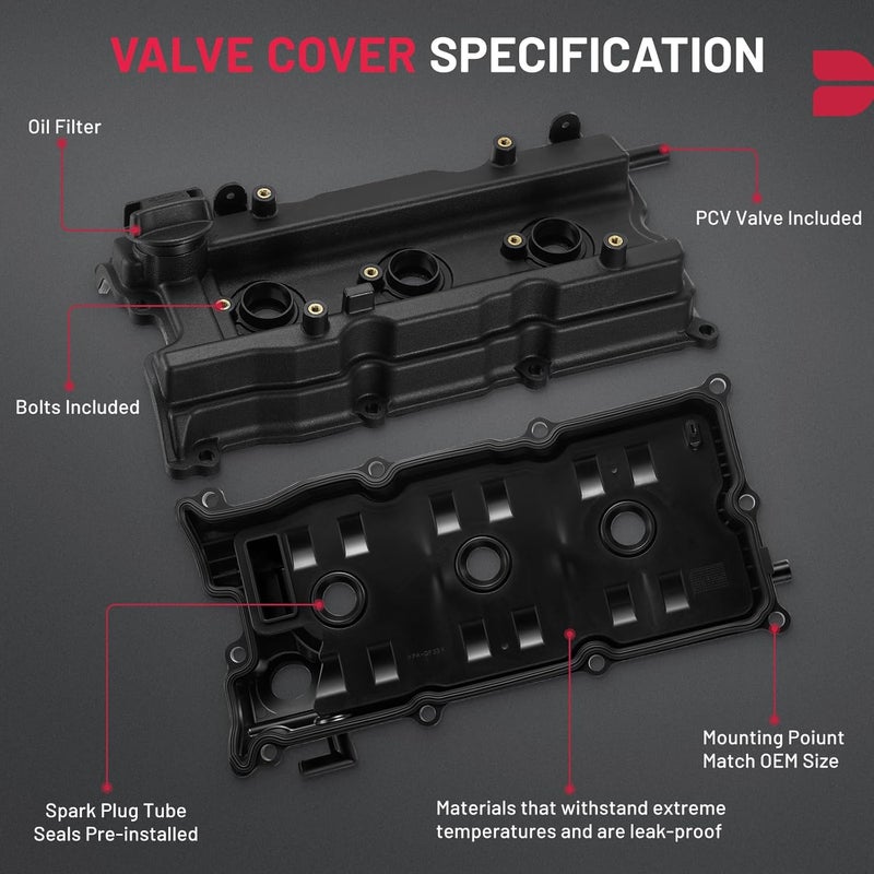 BDFHYK Engine Valve Cover Set for Nissan Altima, Maxima, Murano 3.5L I35 (2002-2007) - Image 4