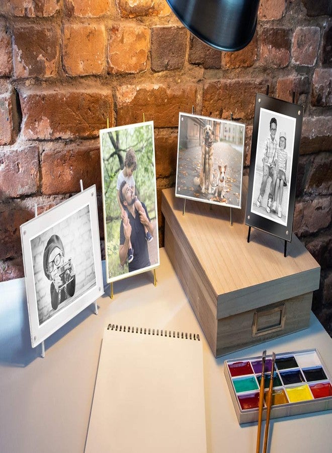 Isaac Jacobs 5x7 Black Magnetic Acrylic Metal Easel Frame (5x7 Vertical) (Black) - Image 5