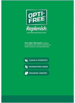 Opti-Free Replenish Multi-Purpose Disinfecting Solution with Lens Case, Twin Pack, 10-Fluid Ounces Each - 2 Count(Pack of 1)  - Image 4